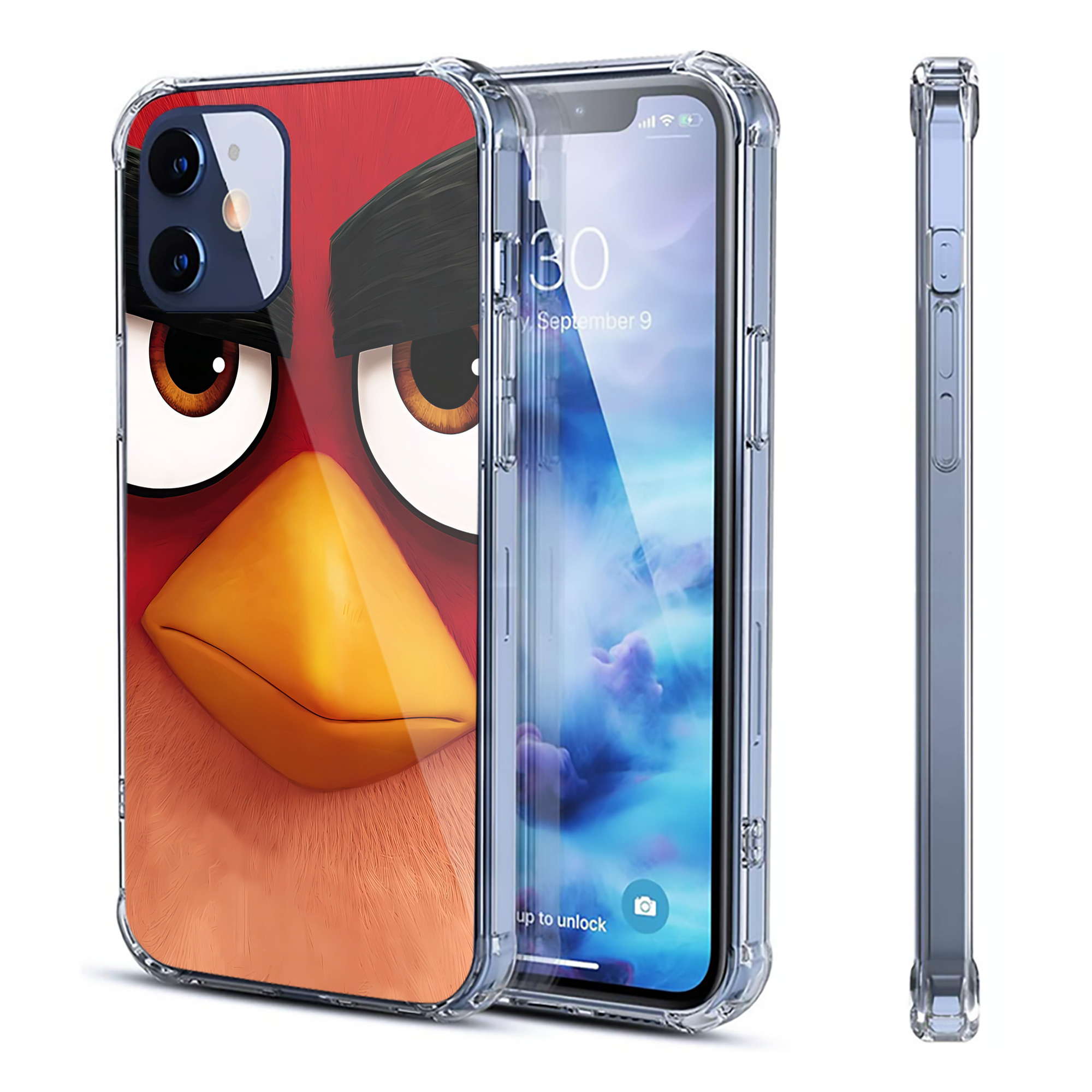 （画像用） Angry Birds アングリーバード 【iPhone 12シリーズ対応】透明スマホケース（クリアソフトケース）